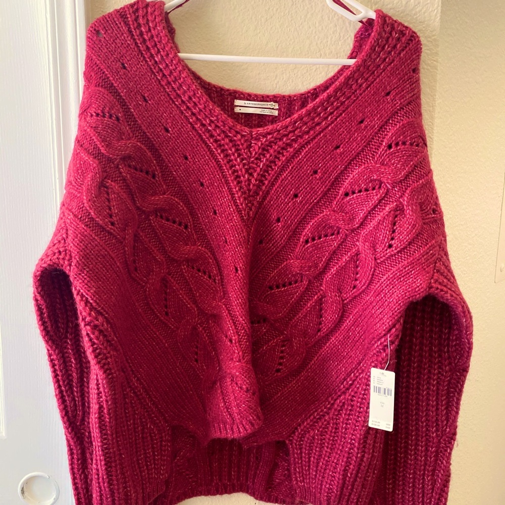 Anthropologie Knit Cable Sweater NWT - Medium